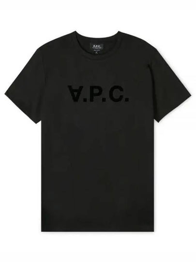 VPC Logo Organic Cotton Short Sleeve T-Shirt Black - A.P.C. - BALAAN 2