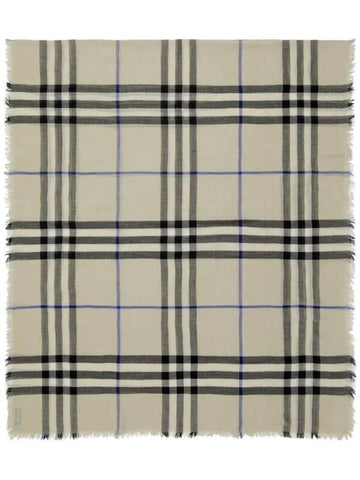 Vintage Check Wool Scarf Beige - BURBERRY - BALAAN 1