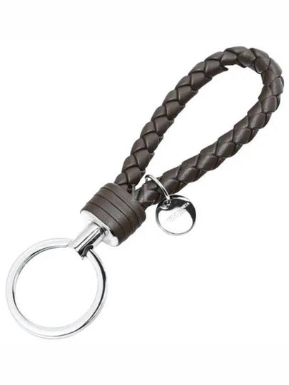 Intrecciato Leather Key Holder Brown - BOTTEGA VENETA - BALAAN 2