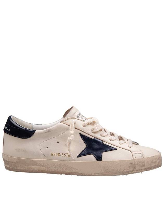 Superstar Beige Night Blue Heel Tab Sneakers - GOLDEN GOOSE - BALAAN 2