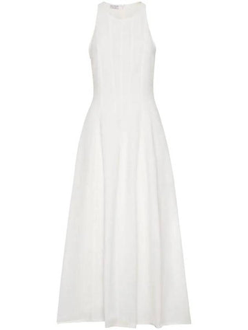 Pleated Sleeveless Maxi Dress MH126A5171C600 - BRUNELLO CUCINELLI - BALAAN 1