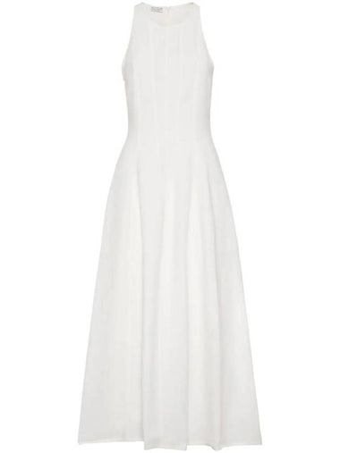 Pleated Sleeveless Maxi Dress MH126A5171C600 - BRUNELLO CUCINELLI - BALAAN 1