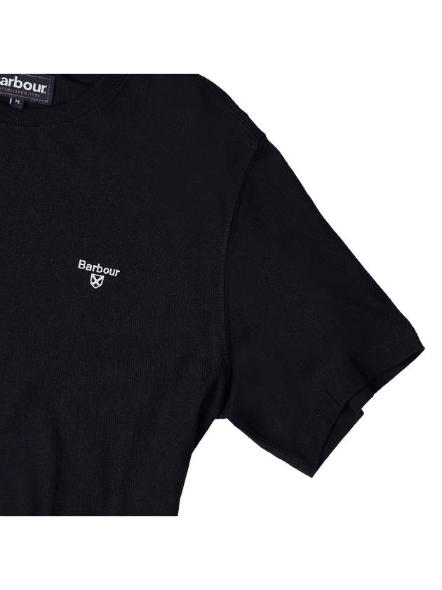 Embroidered Logo Essential Sports Short Sleeve T-Shirt Black - BARBOUR - BALAAN 5