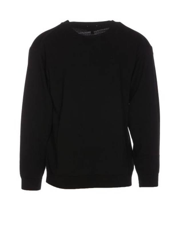 Boke Flower Crest Embroidered Wool Knit Top Black - KENZO - BALAAN 3