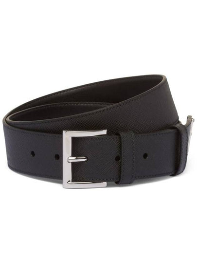 Saffiano Leather Belt Black - PRADA - BALAAN 2