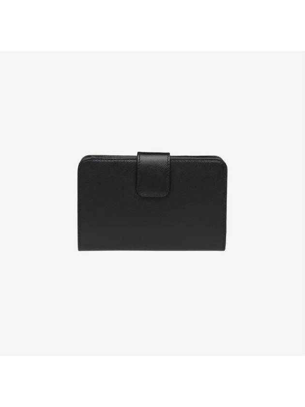 Small Saffiano Half Wallet Black - PRADA - BALAAN 4