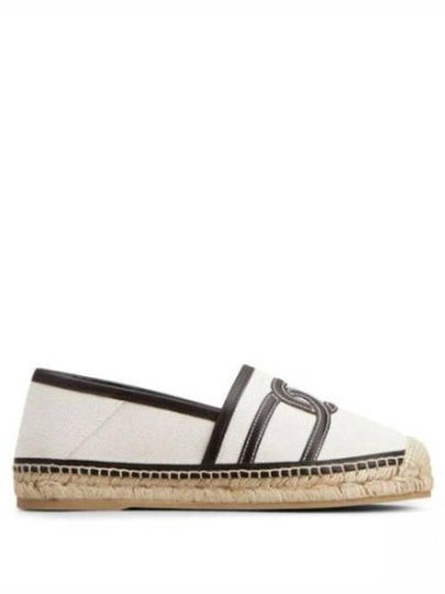 Kate Canvas Leather Espadrilles Shoes White - TOD'S - BALAAN 2