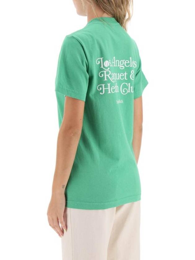 Racquet Club Cotton Short Sleeve T-Shirt Green - SPORTY & RICH - BALAAN 4