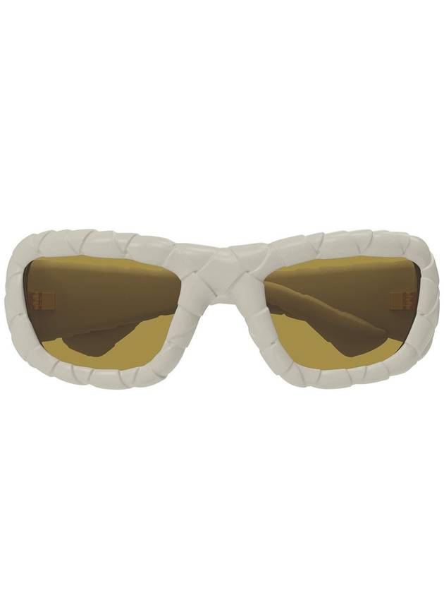 Sunglasses BV1303S 006 WHITE WHITE BROWN - BOTTEGA VENETA - BALAAN 2