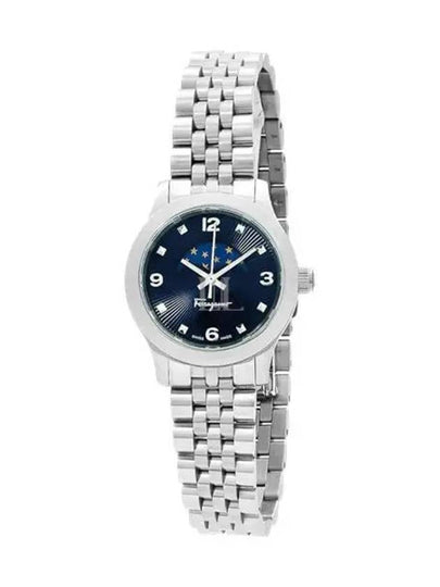 Women's Duo Moonphase Metal Watch Navy Silver - SALVATORE FERRAGAMO - BALAAN 2