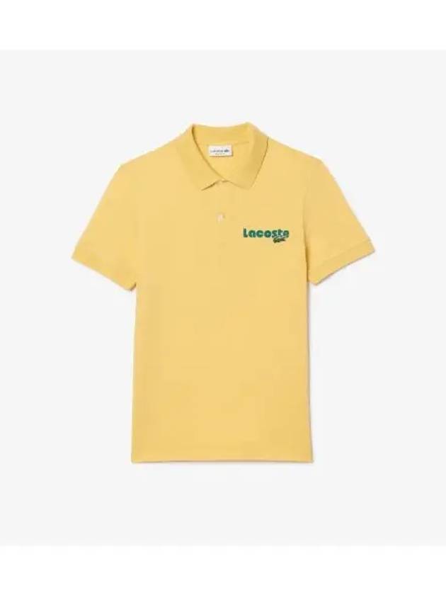 Men s SUMMER Pack Small Lettering Polo Yellow - LACOSTE - BALAAN 1