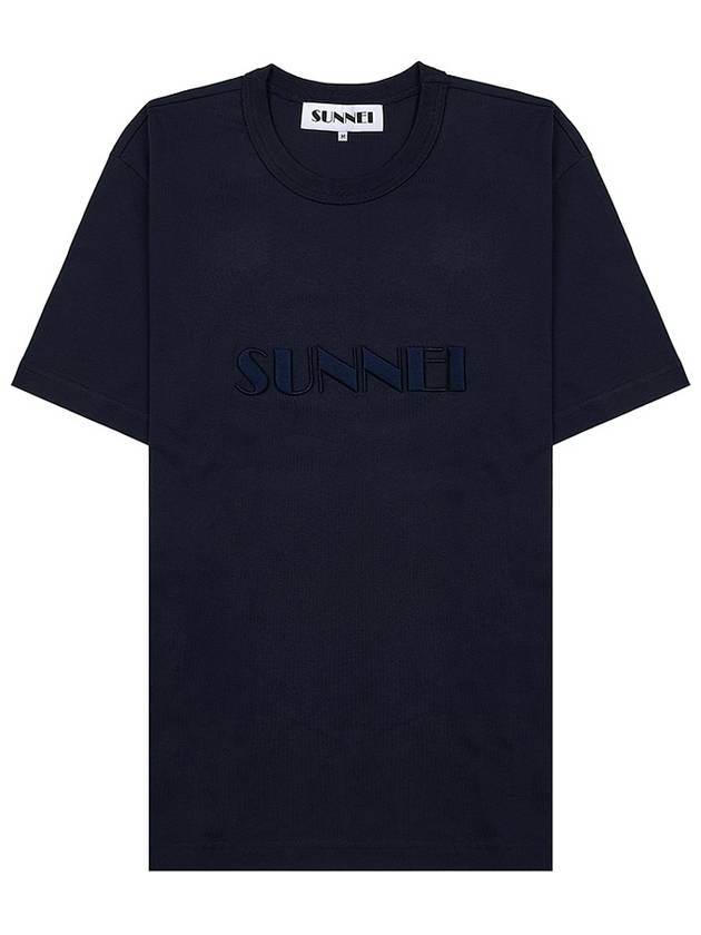 Men s Big Logo Embroidered Short Sleeve T Shirt MRTWXJER069 JER012 7941 - SUNNEI - BALAAN 1