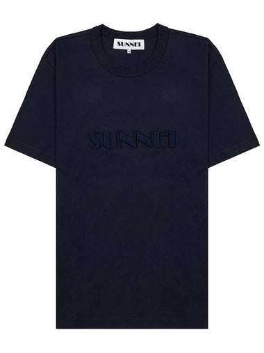 Embroidered Logo Short Sleeve T-Shirt Blue - SUNNEI - BALAAN 1