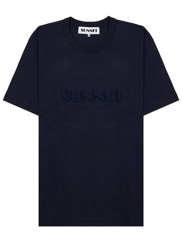 Embroidered Logo Short Sleeve T-Shirt Blue - SUNNEI - BALAAN 2