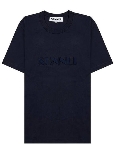 Embroidered Logo Short Sleeve T-Shirt Blue - SUNNEI - BALAAN 2