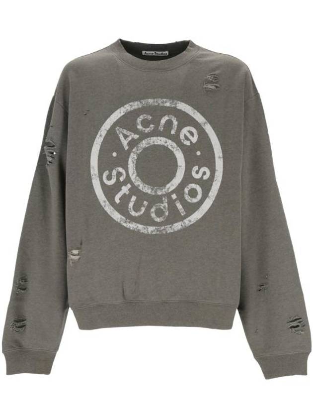 Print Logo Sweatshirt Moss Green - ACNE STUDIOS - BALAAN 2