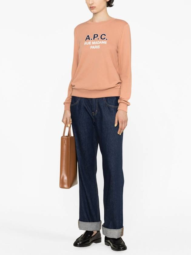 Women's Madame Logo Print Knit Top Rose - A.P.C. - BALAAN 3