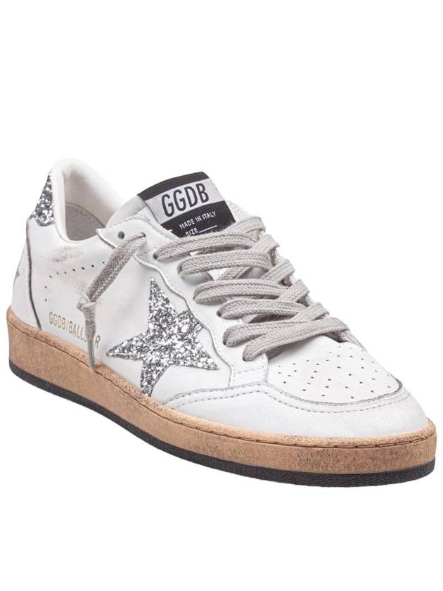 Ball Star Heel Tab Low Sneakers White Silver - GOLDEN GOOSE - BALAAN 3