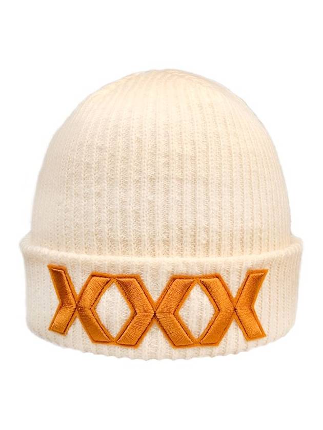 XXX WAPPEN KNITTED BEANIE IVORY - MEASPHERA - BALAAN 1