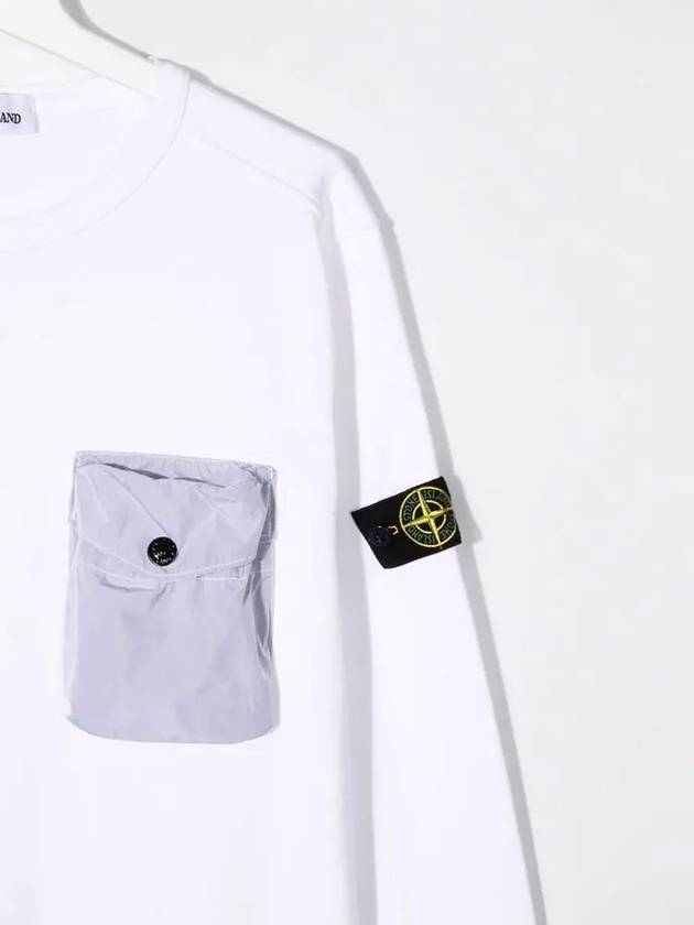 Kids Waffen Pocket Sweatshirt White 761662139 V0001 - STONE ISLAND - BALAAN 4