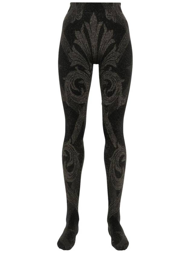 Wolford Metallic Jacquard Effect Tights - WOLFORD - BALAAN 1