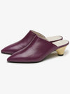 leather sandals heel purple - MARNI - BALAAN 3