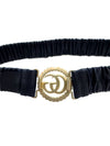 Women's GG Nappa Shirring Leather Belt Navy 602074 B340G - GUCCI - BALAAN 3