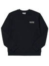 Embroidered Logo Cotton Sweatshirt Black - GANNI - BALAAN 3