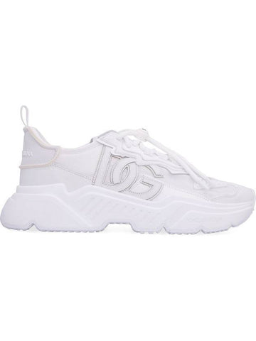 Nylon Leather Low Top Sneakers White - DOLCE&GABBANA - BALAAN 1