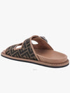 Men's Peel Jacquard Fabric Sandals Brown - FENDI - BALAAN 4