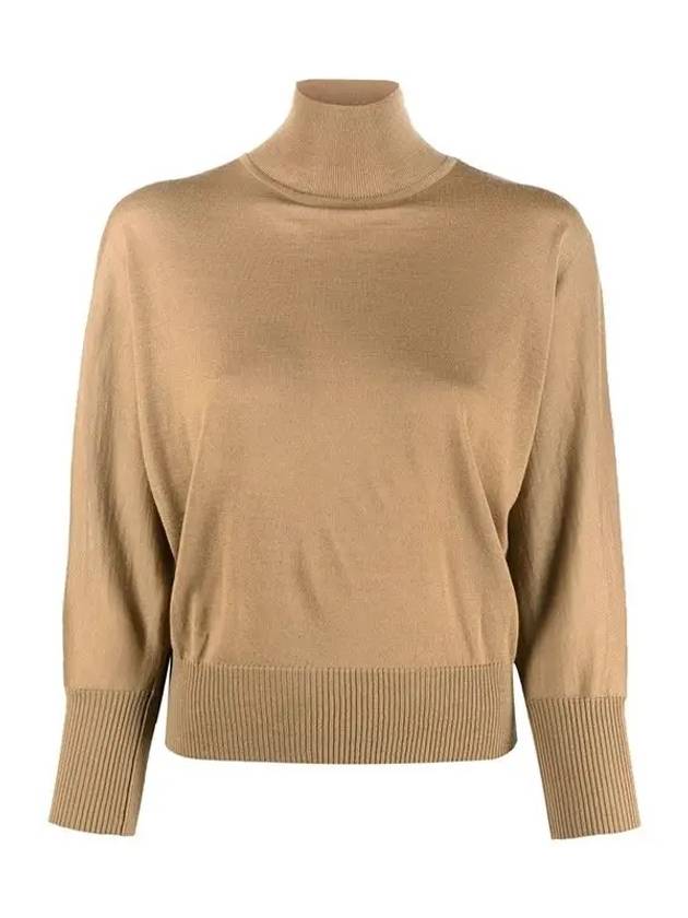 Talea Virgin Wool Knit Top Camel - MAX MARA - BALAAN 2