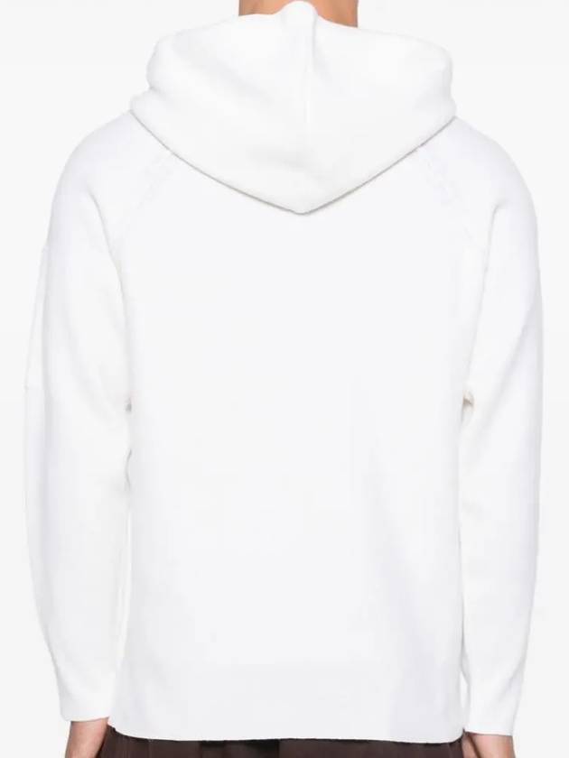 Lambswool GRS Hooded Waffle Knit Top White - CP COMPANY - BALAAN 5