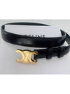 Triomphe Taurillon Medium Leather Belt Black - CELINE - BALAAN 2