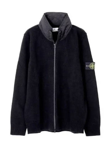 Lambswool zip up knit cardigan regular fit - STONE ISLAND - BALAAN 1