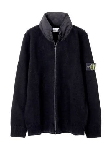 Lambswool zip up knit cardigan regular fit men - STONE ISLAND - BALAAN 1