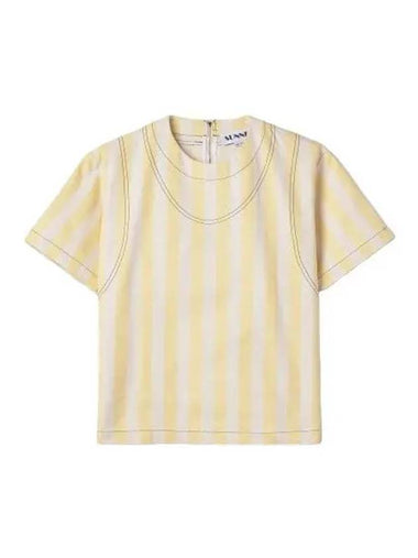 Woven Short Sleeve T Shirt Ecru Yellow - SUNNEI - BALAAN 1