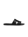 Izmir Calfskin Sandals Noir - HERMES - BALAAN 1