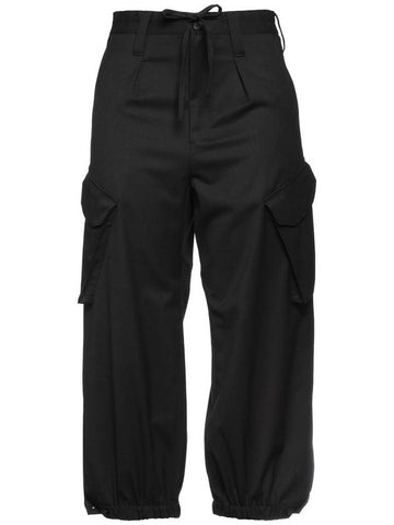 Y 3 CLASSIC REFINED WOOL STRETCH CARGO PANTS - Y-3 - BALAAN 1