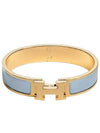 Click Ash H Bracelet Bangle Women Gold Blue H700001F 4HPM - HERMES - BALAAN 1