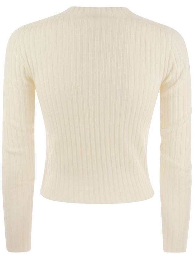 LULU - Ribbed cropped cashmere knitwear - VANISE - BALAAN 2