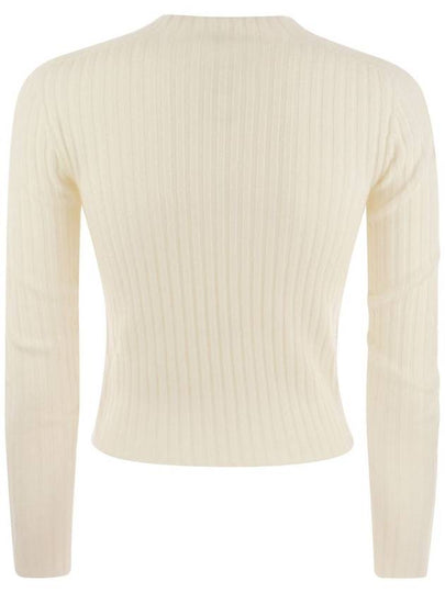 LULU - Ribbed cropped cashmere knitwear - VANISE - BALAAN 2