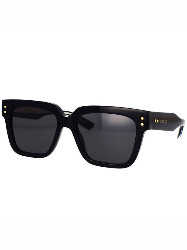 Eyewear Logo Temple Square Sunglasses Black - GUCCI - BALAAN 3