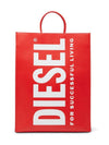 DSL Large Logo Tote Shopper Bag Red X09020 - DIESEL - BALAAN 1