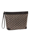 Conti Leather Clutch Pouch Bag Black - GOYARD - BALAAN 1