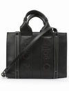 Woody Small Leather Tote Bag Black - CHLOE - BALAAN 3