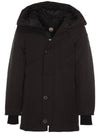 Langford Label Padding Parka Black - CANADA GOOSE - BALAAN 1