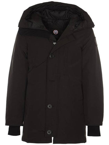 Langford Label Padding Parka Black - CANADA GOOSE - BALAAN 1