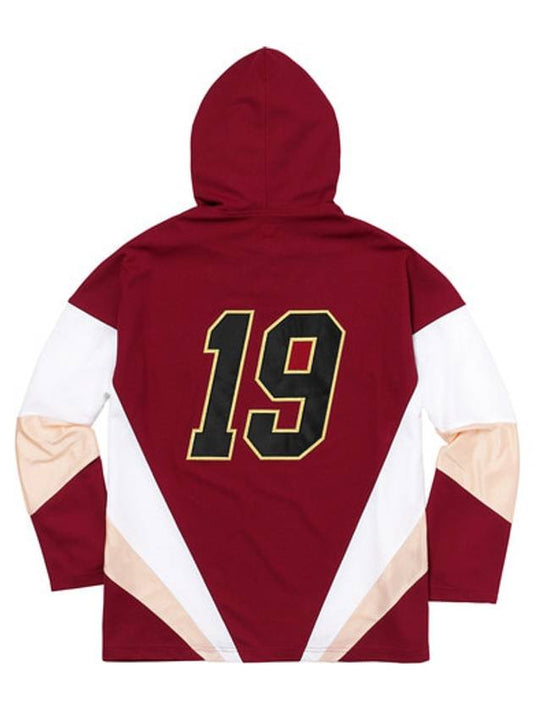 Hooded Hockey Jersey Burgundy - SUPREME - BALAAN 2