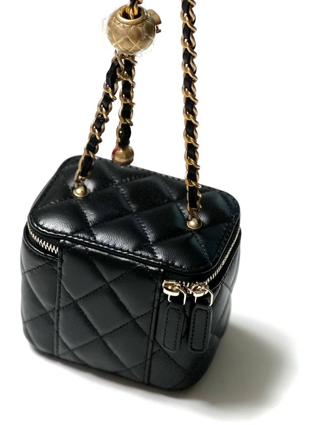 24 Year Gold Ball Vanity Bag Square Black AP1447 B18602 94305 WOC - CHANEL - BALAAN 2