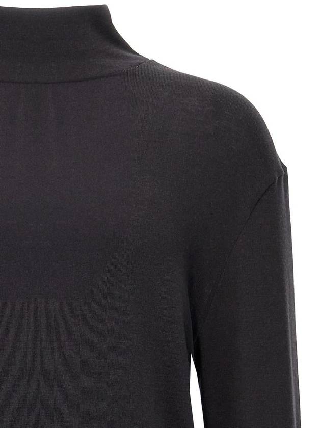 Seamless Merino Wool Turtleneck Black - LEMAIRE - BALAAN 4